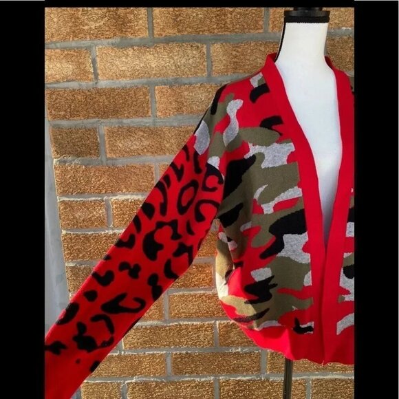 Sen cocoon camoflage open sweater m - Picture 7 of 15